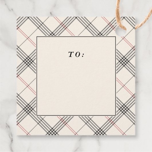 HERITAGE | Neutral Tartan Christmas フェイバータグ (裏面)