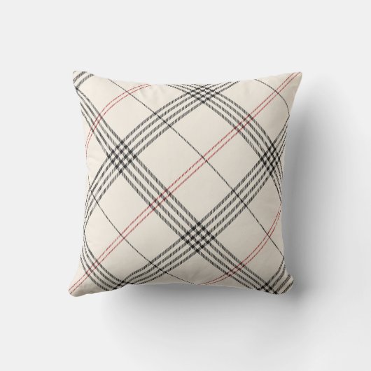 HERITAGE | Neutral Tartan Pattern クッション (裏面)