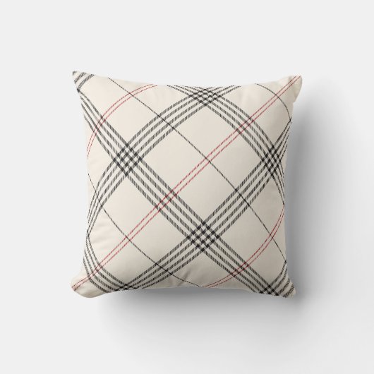 HERITAGE | Neutral Tartan Pattern クッション (正面)