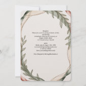 Heritage Olive Wreath Botanical Wedding 招待状 (裏面)