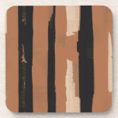 Heritage Stripe (terracota + black)   コースター (正面)