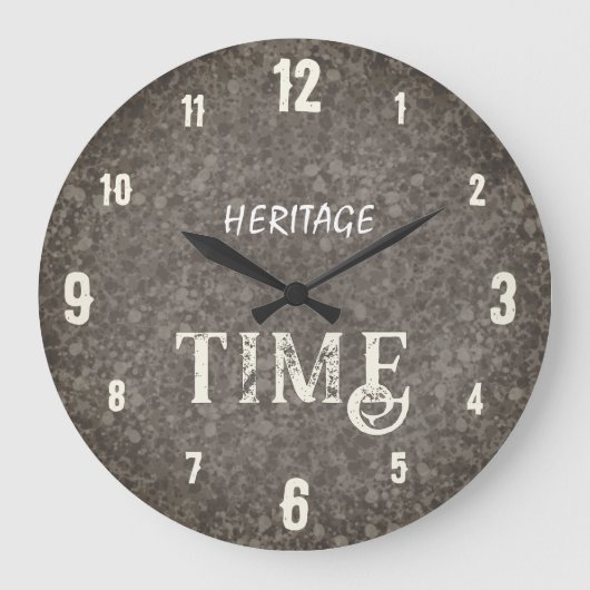 Heritage Time Vintage ラージ壁時計 (正面)