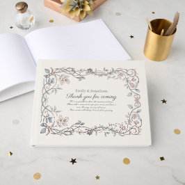 Heritage Victorian Botanical Powder Blue Taupe ゲストブック