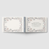 Heritage Victorian Botanical Powder Blue Taupe ゲストブック (全面)