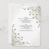 Heritage Wildflower Meadow Wedding 招待状 (裏面)