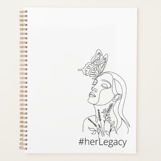 HerLegacy Minimalist Butterfly Empowering woman プランナー手帳 (正面)