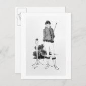 Hermに結び付けられたセルフポートレート(版木、銅版、版画) (b&w phot) ポストカード (正面/裏面)