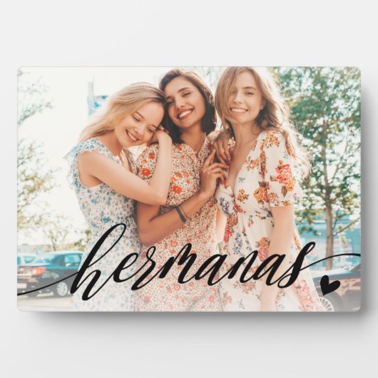 Hermanas Script スペインの Sisters写真 フォトプラーク (正面)