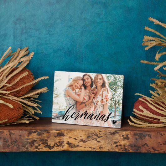 Hermanas Script スペインの Sisters写真 フォトプラーク (側面)