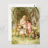 Hermann Vogel – 白雪姫とバラ赤 ポストカード (正面/裏面)