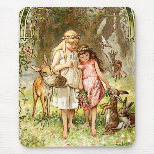 Hermann Vogel – 白雪姫とバラ赤 マウスパッド (正面)