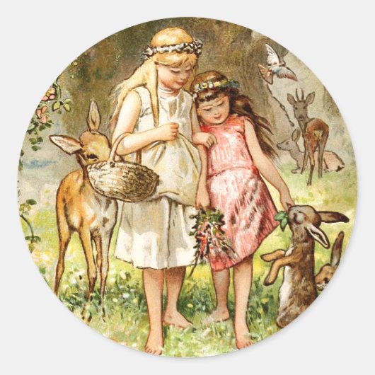 Hermann Vogel – 白雪姫とバラ赤 ラウンドシール (正面)