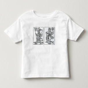 HermensulまたはIrmensul (残っている)およびCrodon (右の) ID トドラーTシャツ