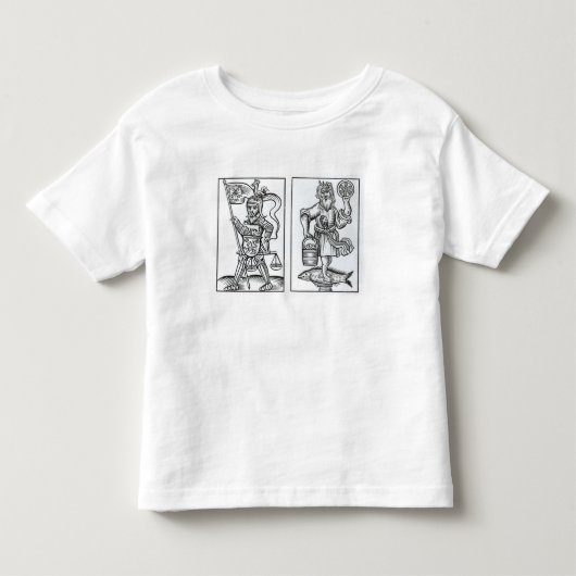 HermensulまたはIrmensul (残っている)およびCrodon (右の) ID トドラーTシャツ (正面)