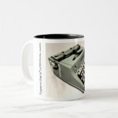 Hermes 3000のタイプライター- 1970年 ツートーンマグカップ (正面左)