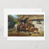 Hermine Biedermann Harneded Horses at the Stab ポストカード (正面/裏面)