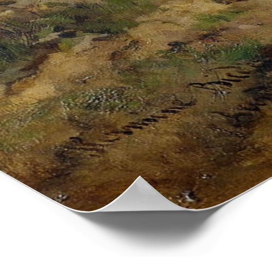 Hermine Biedermann Harnted Horses at the Stabl ポスター (角)