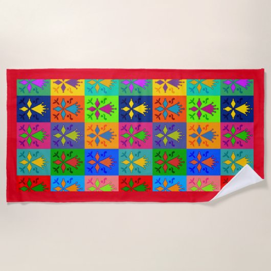 Hermine Pop ビーチタオル (正面)