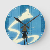 Hermione Granger Patronus Painting ラウンド壁時計 (正面)