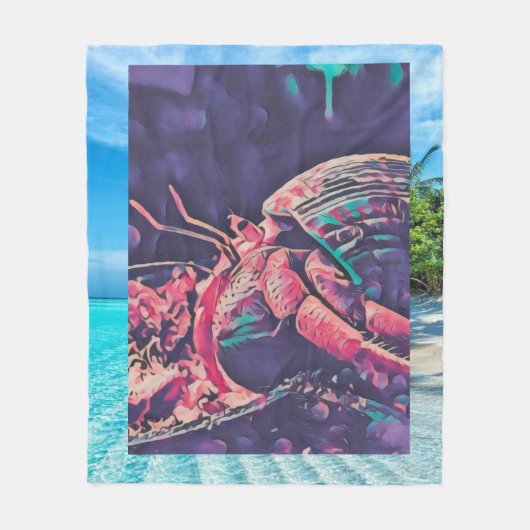 Hermit Crab Blanket  フリースブランケット (正面)