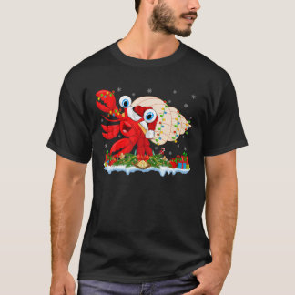 Hermit Crab Fish Lover Matching Santa Hermit Crab Tシャツ