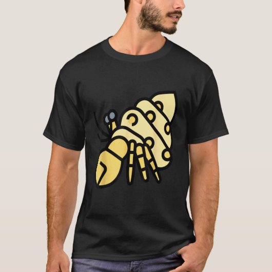 Hermit Crab Sea Shell Animal Shellfish Fun Tシャツ (正面)