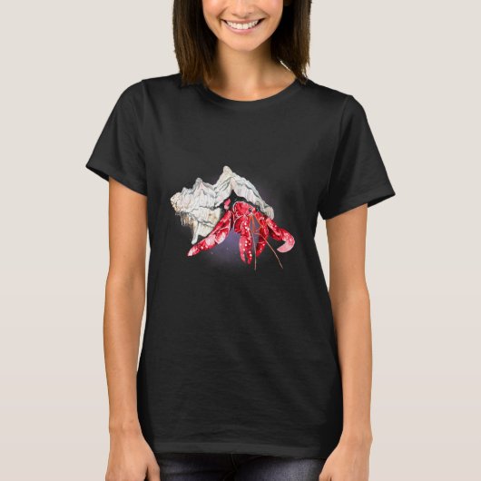 Hermit Crab Watercolor Fantasy Mythical Mystic Tシャツ (正面)