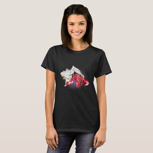 Hermit Crab Watercolor Fantasy Mythical Mystic Tシャツ (正面フル)