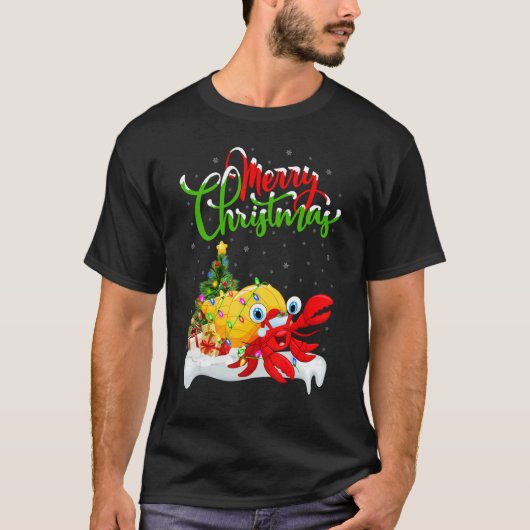 Hermit Crab Xmas Decorations Hermit Crab Christm Tシャツ (正面)