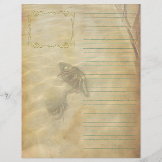 Hermit Crabs Scripture Scrapbook Paper チラシ (裏面)
