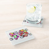 Hermit crabs summer  ガラスコースター (アングル)