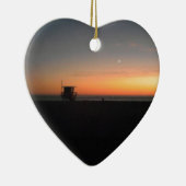 hermosaのビーチの日没 セラミックオーナメント (右)