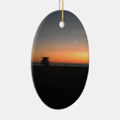hermosaのビーチの日没 セラミックオーナメント (右)