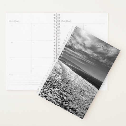 Hermosaビーチ、白黒の写真 プランナー手帳 (ディスプレー)