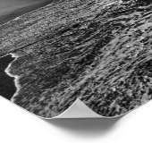 Hermosaビーチ、白黒の写真 ポスター (角)