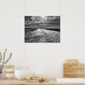 Hermosaビーチ、白黒の写真 ポスター (キッチン)
