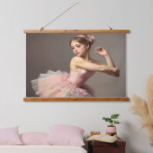 Hermosa bailarina con dulces colores Tapiz 吊り下げ型タペストリー (寝室)