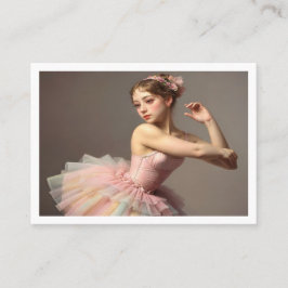 Hermosa bailarina romántica con dulces colores コーリングカード