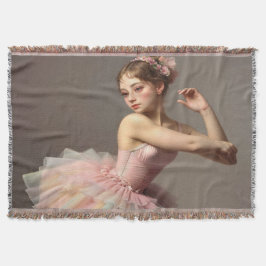 Hermosa bailarina romántica con dulces colores スローブランケット