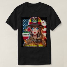 HERMOSA CHICA ANIME EN SOLIDARIDAD CON CALIFORNIA Tシャツ