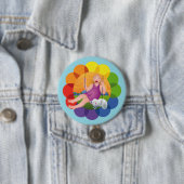 Hermosa Chica en columpio con su oso 缶バッジ (インサイチュ)