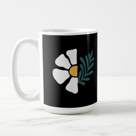 Hermosa flor abstracta コーヒーマグカップ (左)