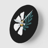 Hermosa flor abstracta ラウンド壁時計 (傾斜)