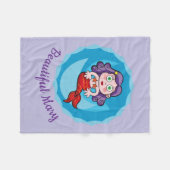 Hermosa sirena フリースブランケット (正面(横))