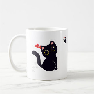 Hermosa taza, con imagen de delicado gatito. コーヒーマグカップ