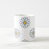 Hermosas margaritas minimalistas  コーヒーマグカップ (中央)