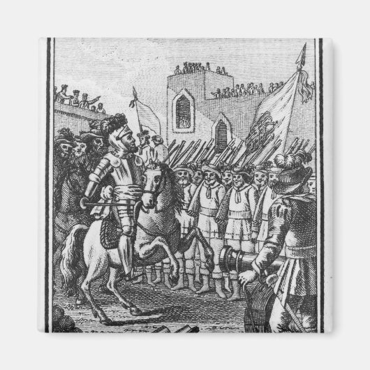 Hernando Cortesが部隊を見直す マグネット (正面)