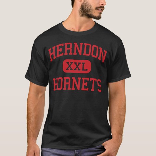 Herndon -スズメバチ-高等学校- Herndonヴァージニア Tシャツ (正面)