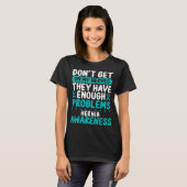 Hernia Awareness Teal Ribbon Hernia Fighter Tシャツ (正面フル)