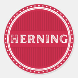 Herning City Pride エンブレム - デンマークのアイデンティティ ラウンドシール